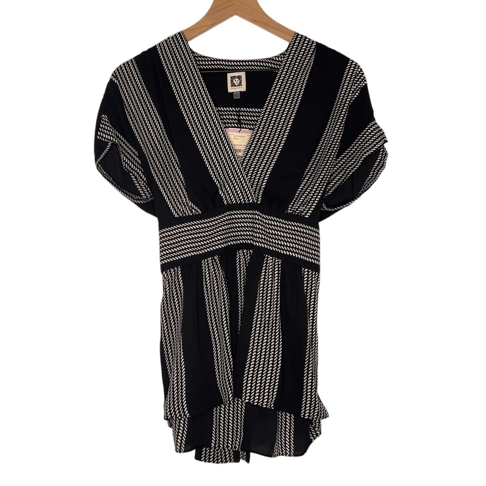 NWT | Anne Klein Black & White Top | Size 6